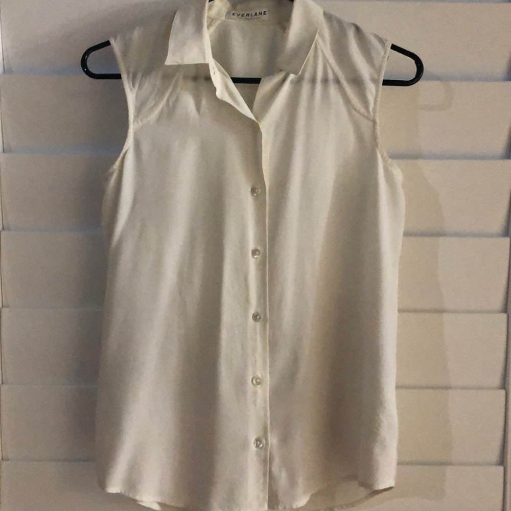 Everlane silk button down blouse